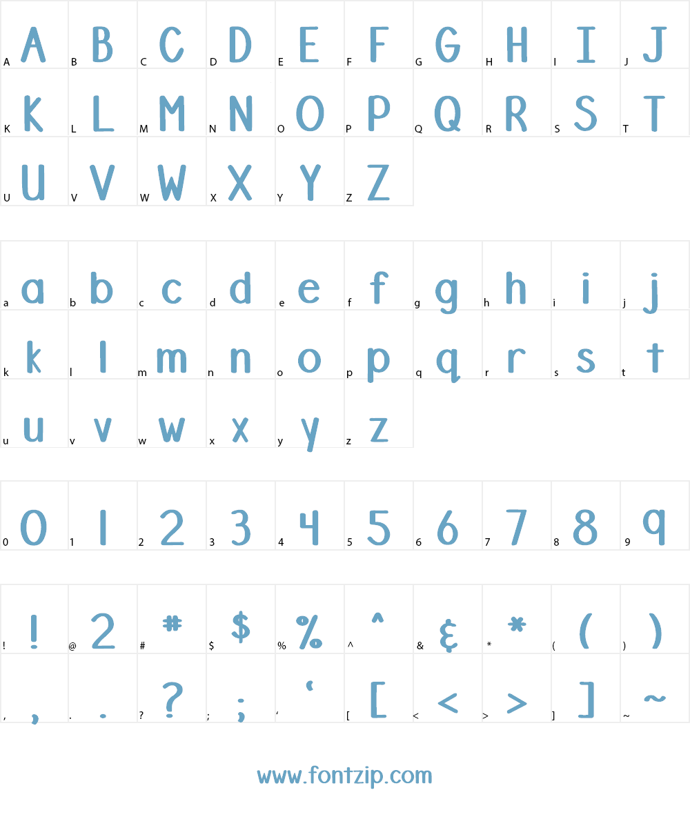 DJB Stinky Marker Font Character
